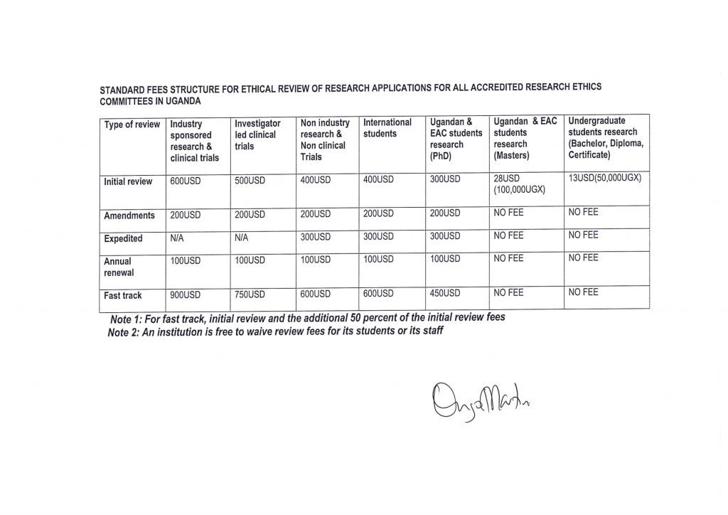 SOMREC fees to Makerere University School of Medicine (MakSOM)